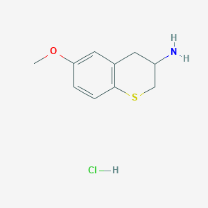 molecular formula C10H14ClNOS B1358114 6-甲氧基硫代色满-3-胺盐酸盐 CAS No. 1038770-94-3