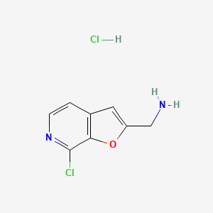 1-{7-Chlorofuro[2,3-c]pyridin-2-yl}methanaminehydrochloride