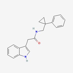 2-(1H-indol-3-yl)-N-[(1-phenylcyclopropyl)methyl]acetamide