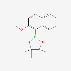 molecular formula C17H21BO3 B1358123 2-(2-Methoxynaphthalen-1-yl)-4,4,5,5-tetramethyl-1,3,2-dioxaborolane CAS No. 269410-05-1