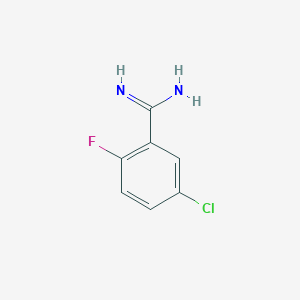 molecular formula C7H6ClFN2 B1358126 5-Chloro-2-fluorobenzimidamide CAS No. 674793-32-9