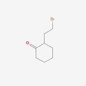 molecular formula C8H13BrO B13581293 2-(2-Bromoethyl)cyclohexan-1-one 