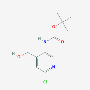 molecular formula C11H15ClN2O3 B13581301 Tert-butyl (6-chloro-4-(hydroxymethyl)pyridin-3-yl)carbamate 