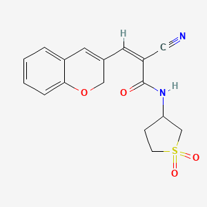 3-(2H-chromen-3-yl)(2Z)-N-(1,1-dioxothiolan-3-yl)-2-cyanoprop-2-enamide