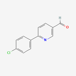 molecular formula C12H8ClNO B1358134 6-(4-氯苯基)-3-吡啶甲醛 CAS No. 834884-63-8