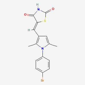 (5Z)-5-{[1-(4-bromophenyl)-2,5-dimethyl-1H-pyrrol-3-yl]methylidene}-4-hydroxy-1,3-thiazol-2(5H)-one