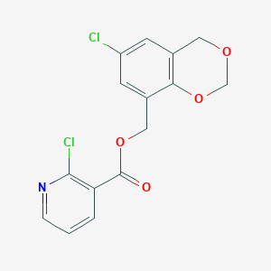 (6-chloro-4H-1,3-benzodioxin-8-yl)methyl 2-chloropyridine-3-carboxylate