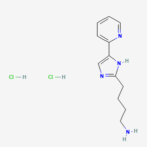 4-[5-(pyridin-2-yl)-1H-imidazol-2-yl]butan-1-aminedihydrochloride