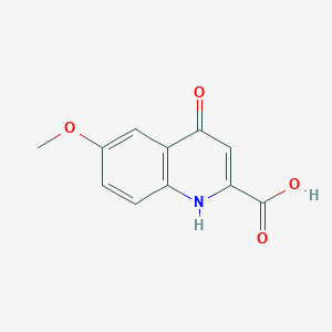 molecular formula C11H9NO4 B1358181 4-Hydroxy-6-methoxyquinoline-2-carboxylic acid CAS No. 52980-06-0