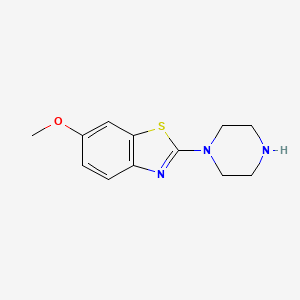 molecular formula C12H15N3OS B1358189 6-Methoxy-2-(piperazin-1-yl)benzo[d]thiazole CAS No. 37016-01-6