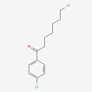 molecular formula C13H16Cl2O B1358199 7-氯-1-(4-氯苯基)-1-氧代庚烷 CAS No. 76852-66-9
