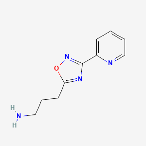 3-(3-(Pyridin-2-yl)-1,2,4-oxadiazol-5-yl)propan-1-amine