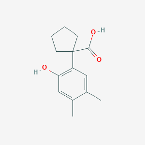 1-(2-Hydroxy-4,5-dimethylphenyl)cyclopentane-1-carboxylic acid