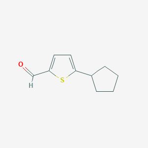 molecular formula C10H12OS B1358220 5-Cyclopentylthiophene-2-carbaldehyde CAS No. 959236-99-8