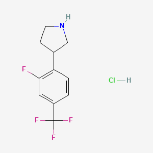 3-[2-Fluoro-4-(trifluoromethyl)phenyl]pyrrolidine hydrochloride