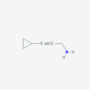 molecular formula C6H9N B1358223 3-Cyclopropylprop-2-yn-1-amine 