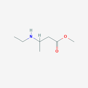 molecular formula C7H15NO2 B13582244 Methyl 3-(ethylamino)butanoate 