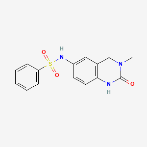 N-(3-methyl-2-oxo-1,2,3,4-tetrahydroquinazolin-6-yl)benzenesulfonamide