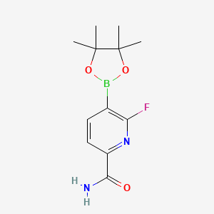 6-Fluoro-5-(tetramethyl-1,3,2-dioxaborolan-2-yl)pyridine-2-carboxamide