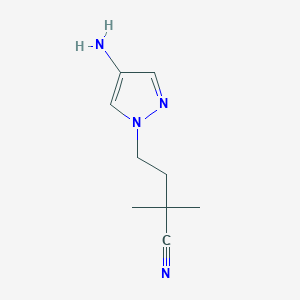 4-(4-amino-1H-pyrazol-1-yl)-2,2-dimethylbutanenitrile