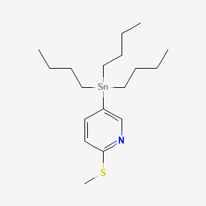 molecular formula C18H33NSSn B1358231 2-Methylthio-5-(tributylstannyl)pyridine CAS No. 611168-64-0