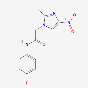 N-(4-Fluorophenyl)-2-(2-methyl-4-nitro-1H-imidazol-1-yl)acetamide