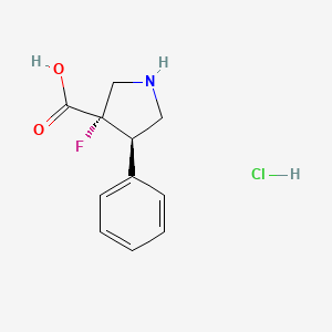 rac-(3R,4S)-3-fluoro-4-phenylpyrrolidine-3-carboxylicacidhydrochloride