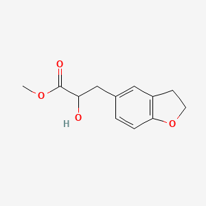 molecular formula C12H14O4 B13582365 Methyl 3-(2,3-Dihydrobenzofuran-5-yl)-2-hydroxypropanoate 