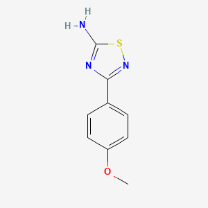molecular formula C9H9N3OS B1358239 3-(4-Methoxyphenyl)-1,2,4-thiadiazol-5-amine CAS No. 138588-25-7