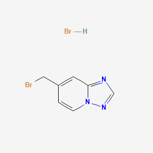 molecular formula C7H7Br2N3 B13582516 7-(Bromomethyl)-[1,2,4]triazolo[1,5-a]pyridine hydrobromide 