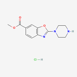 Methyl2-(piperazin-1-yl)-1,3-benzoxazole-6-carboxylatehydrochloride