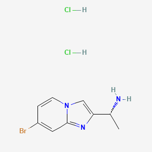 (1R)-1-{7-bromoimidazo[1,2-a]pyridin-2-yl}ethan-1-amine dihydrochloride