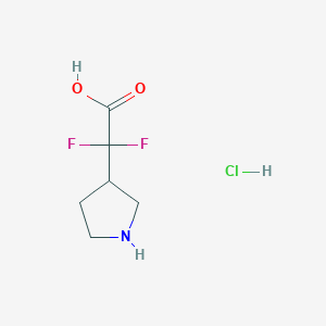 2,2-Difluoro-2-(pyrrolidin-3-yl)aceticacidhydrochloride