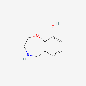 molecular formula C9H11NO2 B13582698 2,3,4,5-Tetrahydrobenzo[f][1,4]oxazepin-9-ol 