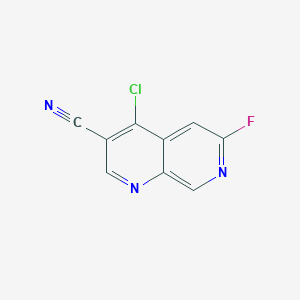 molecular formula C9H3ClFN3 B1358270 4-Chloro-6-fluoro-1,7-naphthyridine-3-carbonitrile CAS No. 305371-18-0