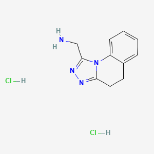 molecular formula C11H14Cl2N4 B13582706 1-{4H,5H-[1,2,4]triazolo[4,3-a]quinolin-1-yl}methanaminedihydrochloride 