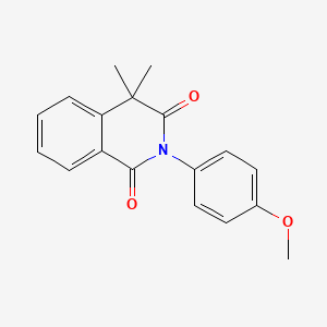 molecular formula C18H17NO3 B13582715 2-(4-Methoxyphenyl)-4,4-dimethylisoquinoline-1,3-dione CAS No. 304861-83-4