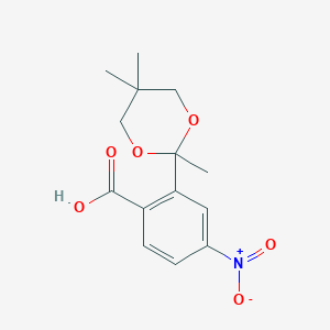 B1358272 4-Nitro-2-(2,5,5-trimethyl-1,3-dioxan-2-yl)benzoic acid CAS No. 217197-04-1