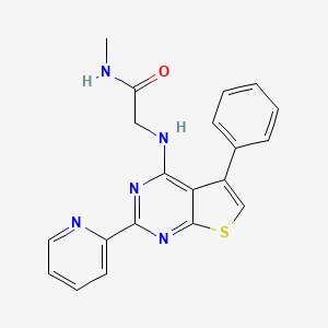 N-Methyl-2-{[5-phenyl-2-(pyridin-2-YL)thieno[2,3-D]pyrimidin-4-YL]amino}acetamide