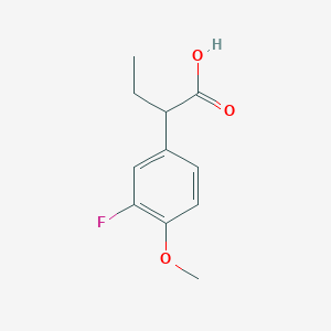 molecular formula C11H13FO3 B13582771 2-(3-Fluoro-4-methoxyphenyl)butanoic acid 