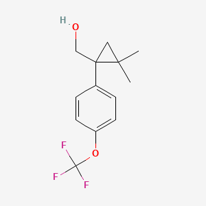 (2,2-Dimethyl-1-(4-(trifluoromethoxy)phenyl)cyclopropyl)methanol