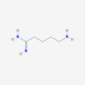 molecular formula C5H13N3 B13582840 5-Aminopentanimidamide 