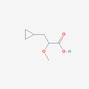 molecular formula C7H12O3 B13582842 3-Cyclopropyl-2-methoxypropanoic acid 