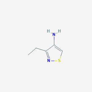 molecular formula C5H8N2S B13582852 3-Ethyl-1,2-thiazol-4-amine 