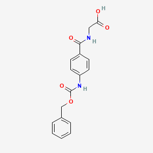 molecular formula C17H16N2O5 B13582877 (4-(((Benzyloxy)carbonyl)amino)benzoyl)glycine 