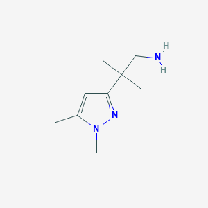 molecular formula C9H17N3 B13582885 2-(1,5-dimethyl-1H-pyrazol-3-yl)-2-methylpropan-1-amine 