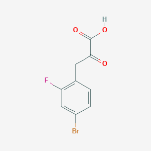 molecular formula C9H6BrFO3 B13582947 3-(4-Bromo-2-fluorophenyl)-2-oxopropanoic acid 