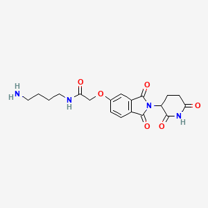 N-(4-aminobutyl)-2-[2-(2,6-dioxo-3-piperidyl)-1,3-dioxo-isoindolin-5-yl]oxy-acetamide