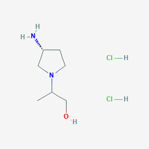 2-[(3R)-3-aminopyrrolidin-1-yl]propan-1-oldihydrochloride