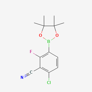 6-Chloro-2-fluoro-3-(tetramethyl-1,3,2-dioxaborolan-2-yl)benzonitrile